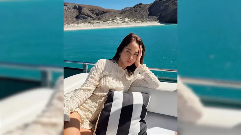 imagen recuadro Paulina Matos, paseando por la Bahía de La Paz. Foto: Paumatos / Instagram.