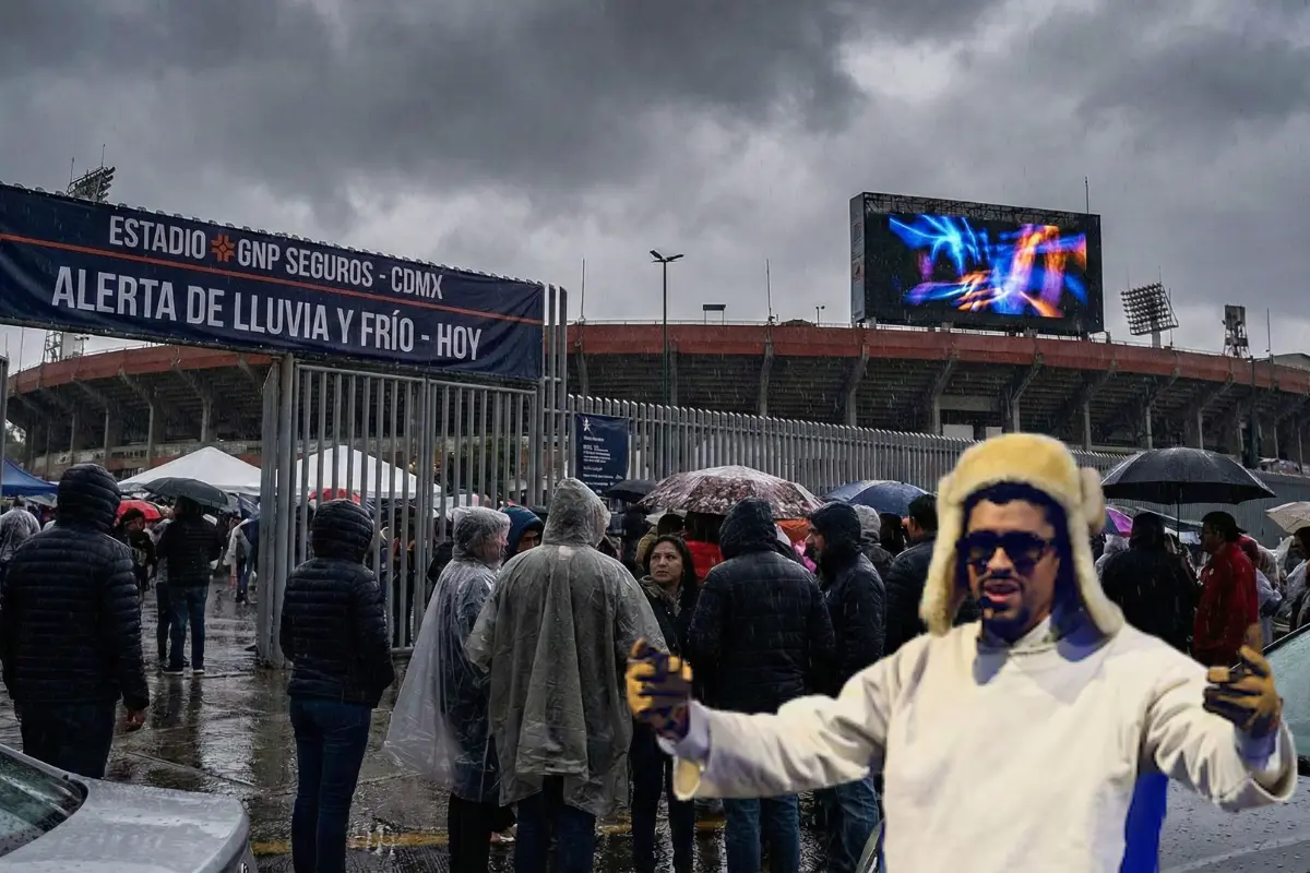 Bad Bunny en el Estadio GNP: a qué hora lloverá. Foto: IA | X @Fan account