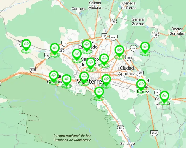 Este jueves las 15 estaciones del SIMA muestran condiciones positivas en todas las estaciones de monitoreo. Foto: SIMA.