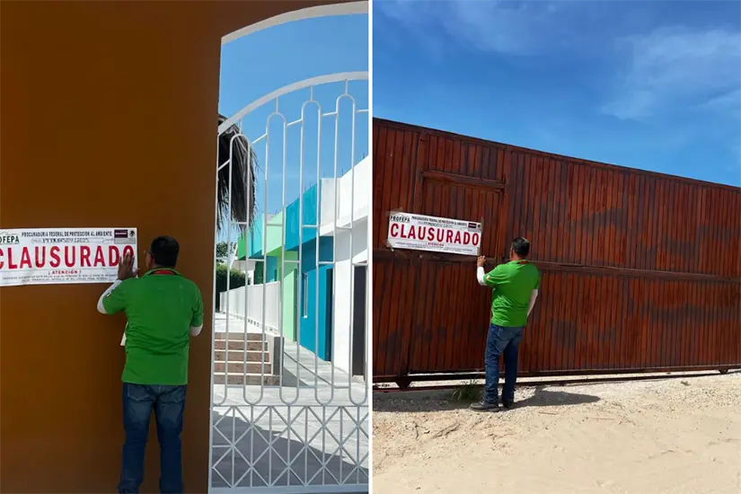 imagen recuadro Personal de PROFEPA coloca sellos de clausura en obras que operaban sin autorización ambiental en Conquista Agraria. Foto: PROFEPA