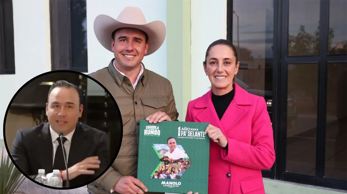 El gobernador Manolo Jiménez destacó la labor de Claudia Sheinbaum. (Manolo Jiménez)