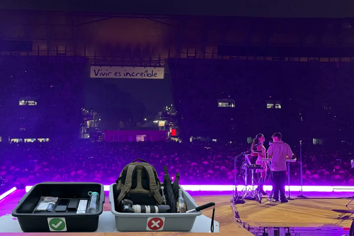Bad Bunny en el Estadio GNP: Lista oficial de objetos permitidos y prohibidos para el concierto. Foto: X @anapau_villa | Canva
