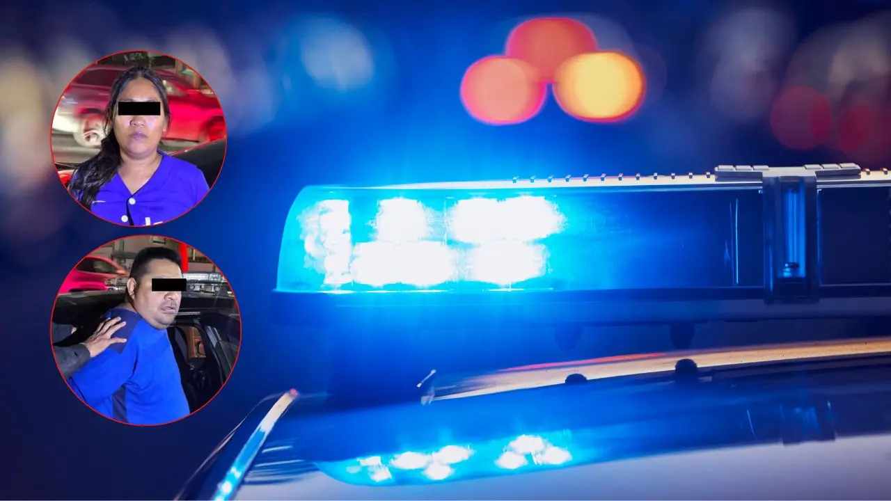 Los ahora detenidos fueron identificados Juan Diego R. de 38 años y Esmeralda H. de 36 años Foto: Policía de Monterrey l Canva