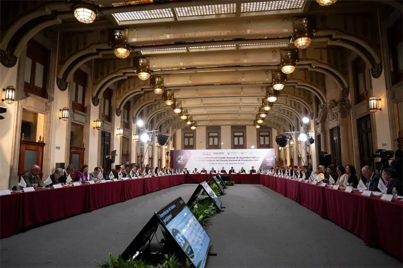 imagen recuadro Diversos gobernadores y gobernadoras formaron parte de la 52ª sesión del Consejo Nacional de Seguridad Pública realizada en Palacio Nacional. Foto: Presidencia de la República