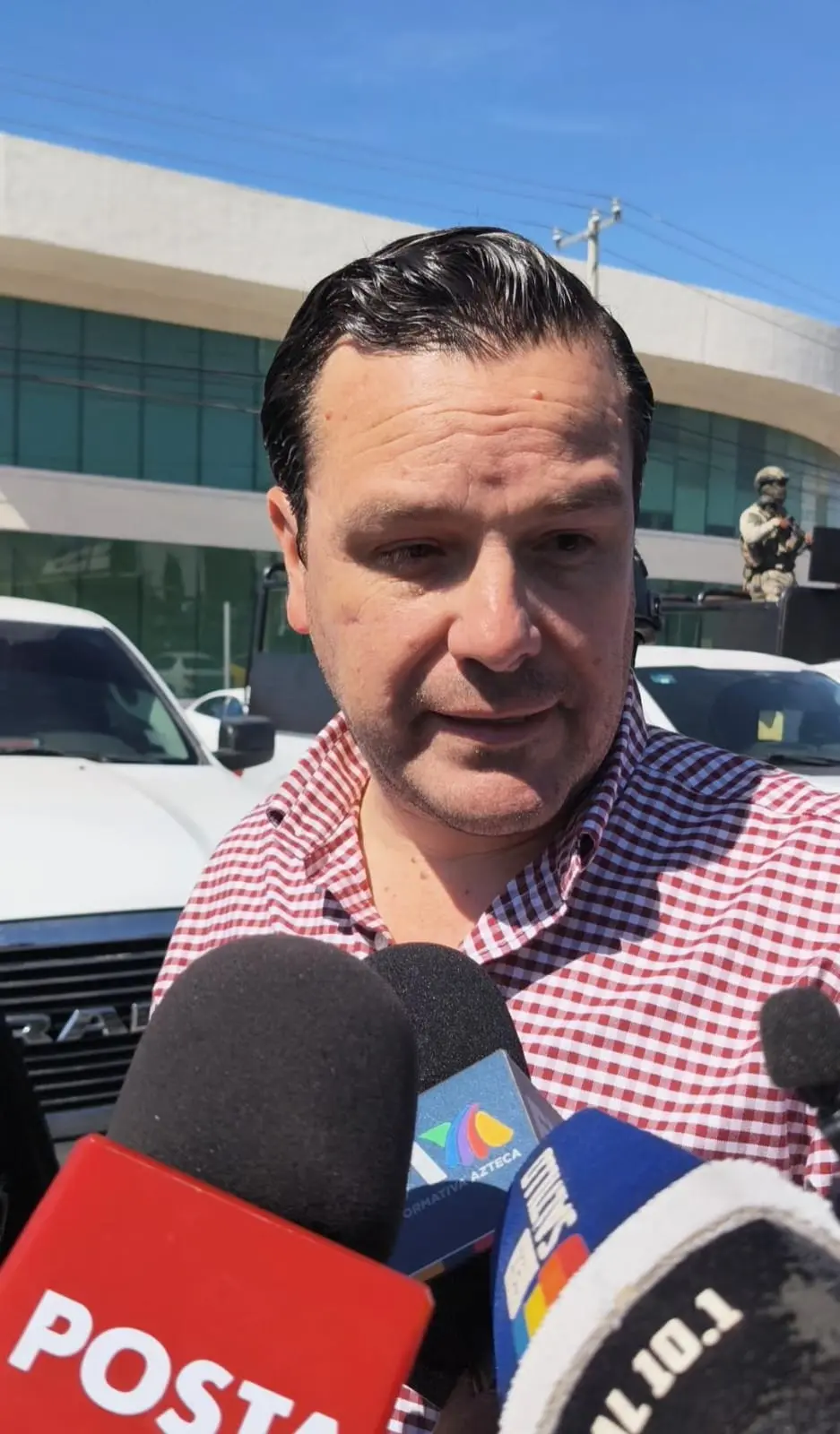 imagen recuadro Fiscal de Coahuila en entrevista con medios de comunicación / Foto: Marco Juárez