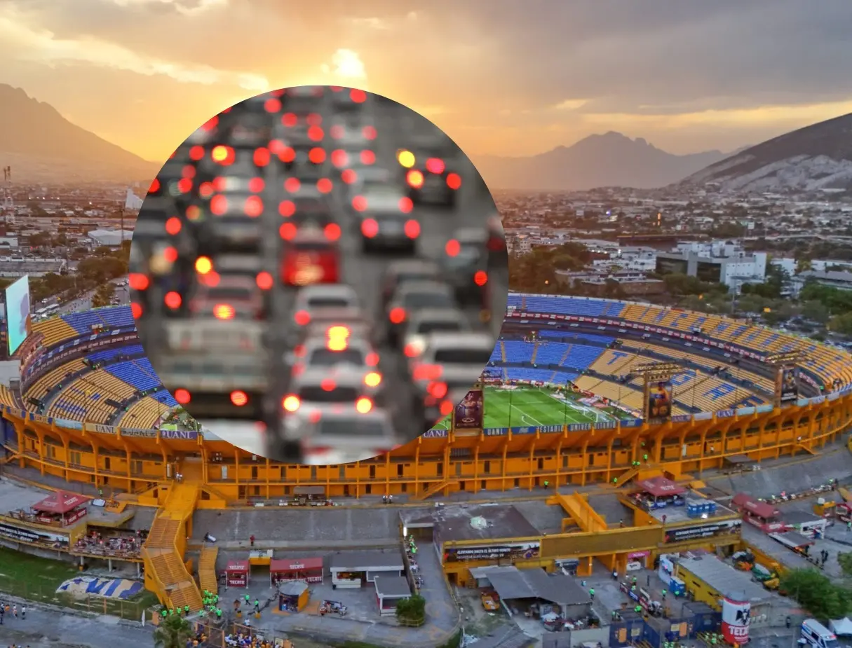 Debido a la magnitud del partido, las autoridades anticipan un aumento considerable en el tráfico, así como ajustes viales en zonas cercanas al inmueble universitario. Foto: Canva | Tigres UANL.