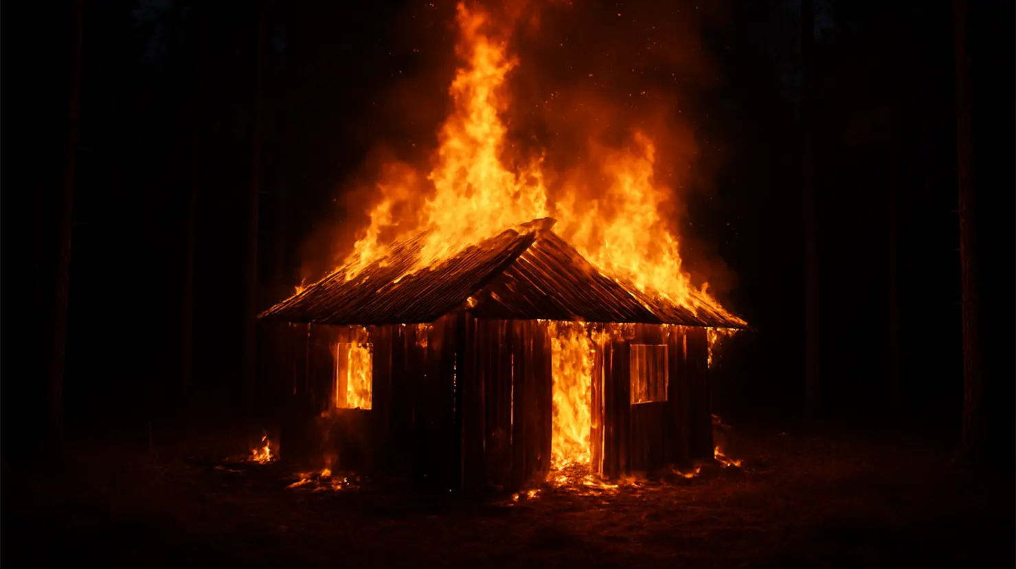 Un incendio en una comunidad de Mezquital le quitó la vida a una adulta mayor. | Imagen ilustrativa elaborada con IA.