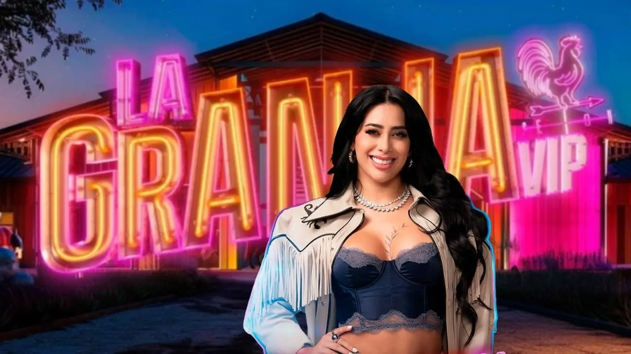 Kim Shantal se jugará su permanencia en La Granja VIP este jueves en el reto por la salvación. Foto. Cortesía TV Azteca/Canva.