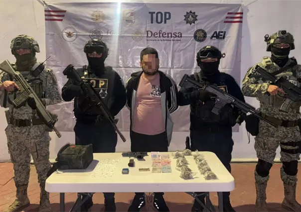 Operativo en la colonia Renacimiento deja a un detenido con arma, cartuchos y drogas en Escobedo
