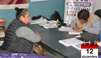 Pensión Bienestar en Tlaxcala: ¿Qué adultos mayores se registran hoy 12 de diciembre de 2025?
