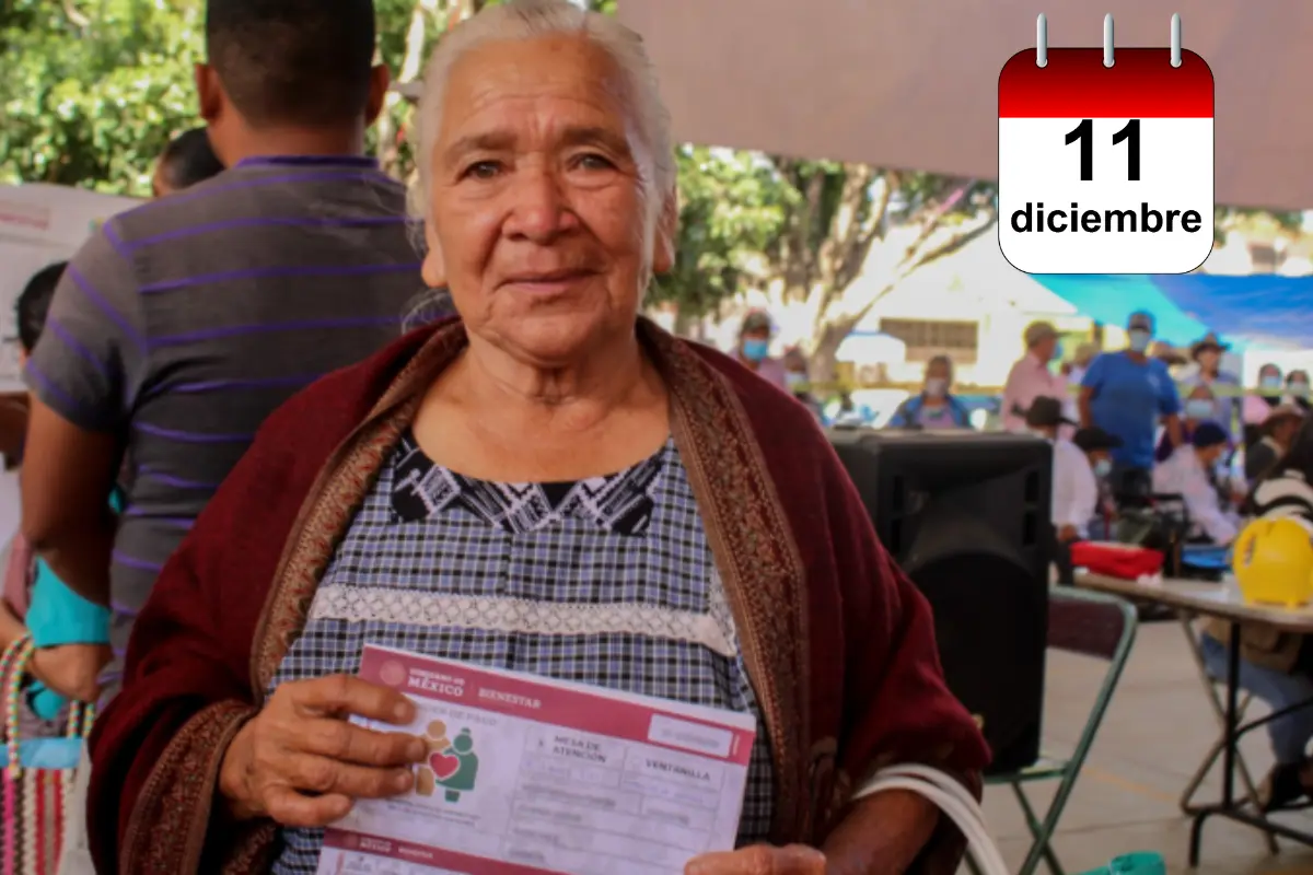 Pensión Bienestar: ¿Qué adultos mayores se registran hoy 11 de diciembre de 2025?. Foto: Gobierno de México | caledario.website | Canva