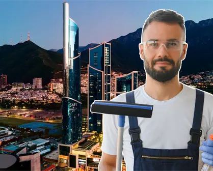 VIDEO I Los trabajadores que cuelgan del cielo: as&iacute; se limpian los cristales del Hotel Safi