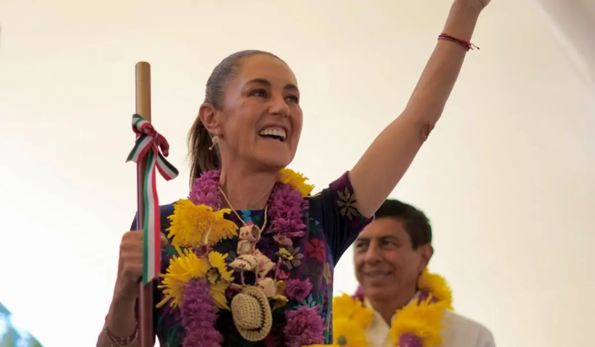 Claudia Sheinbaum durante evento público en Oaxaca. Foto: X (@Claudiashein)