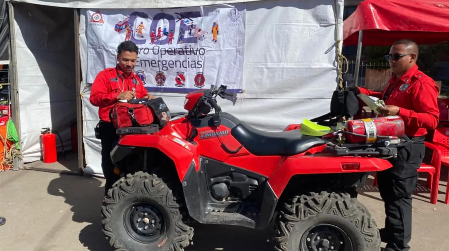 Este miércoles inició la romería del 12 de diciembre en la Explanada de los Insurgentes. Foto: Protección Civil Durango.
