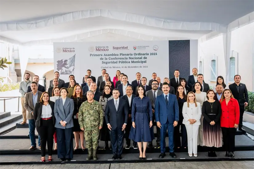 imagen recuadro Primera Asamblea Plenaria Ordinaria 2025 de la Conferencia Nacional de Seguridad Pública Municipal. Foto: Gobierno de Escobedo.