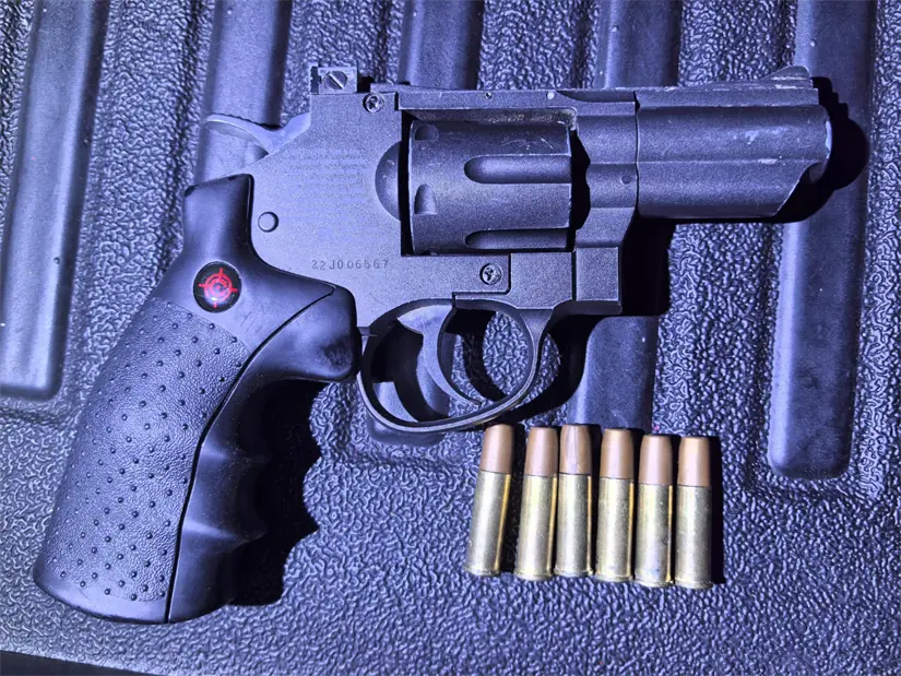 imagen recuadro Arma corta tipo revólver decomisada Foto: Policía de Monterrey