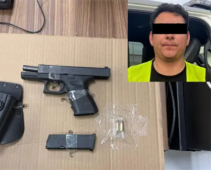 Aprehenden a escolta armado con porte falso en Santiago, Nuevo León