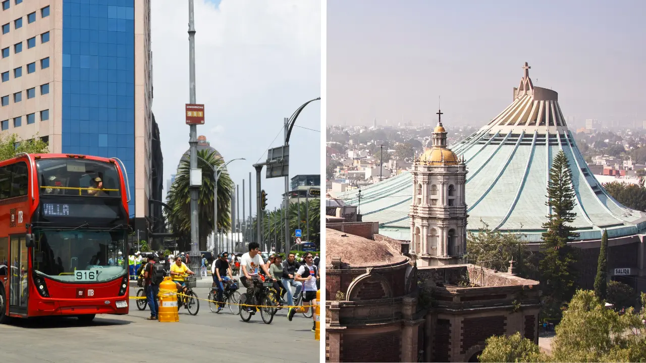 Metrobús de la CDMX y Basílica de Guadalupe, por afecciones y cierres de estaciones. | Canva Pro