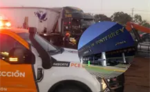 Choque en boulevard Miguel de la Madrid, esta es una alternativa para llegar al Aeropuerto Internacional de Monterrey Choque en boulevard Miguel de la Madrid, esta es una alternativa para llegar al Aeropuerto Internacional de Monterrey