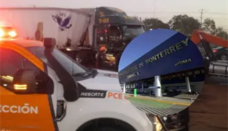 Choque en boulevard Miguel de la Madrid, esta es una alternativa para llegar al Aeropuerto Internacional de Monterrey