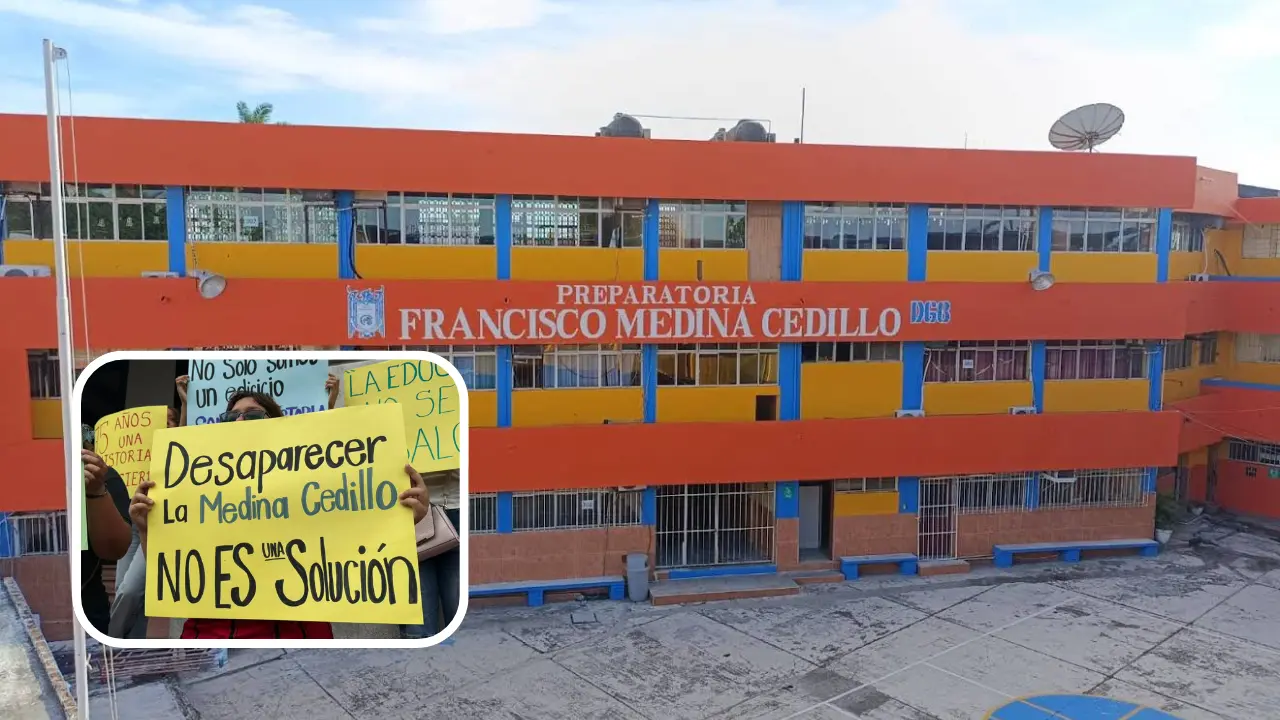 El desalojo estaría afectando a 250 estudiantes de la preparatoria Medina Cedillo | Foto: Axel Hassel