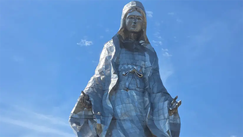 El Chorrito en Tamaulipas presenta la Virgen de la Misericordia. FOTO | POSTA