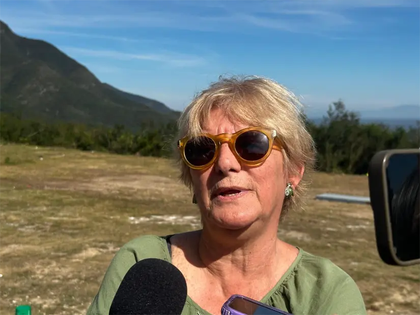 Elizabeth Pesquera Caballero, escultora de la Virgen gigante de la Misericordia. FOTO | POSTA