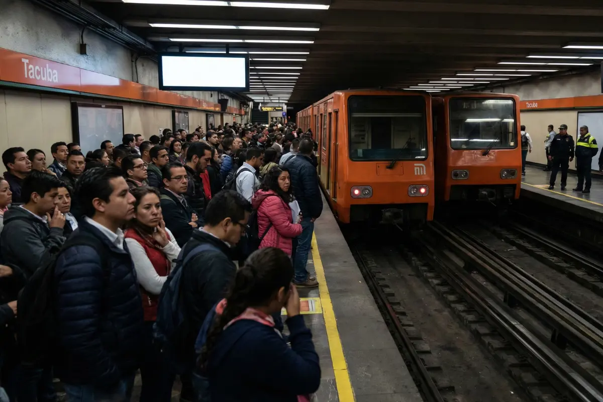 Rescatan con vida a persona en estación Tacuba y reanudan marcha. Foto: IA