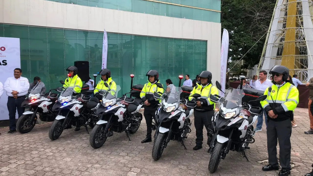 10 motopatrullas fueron entregadas a los agentes de tránsito en la Ciudad de Madero, Tamaulipas | Foto: Axel Hassel