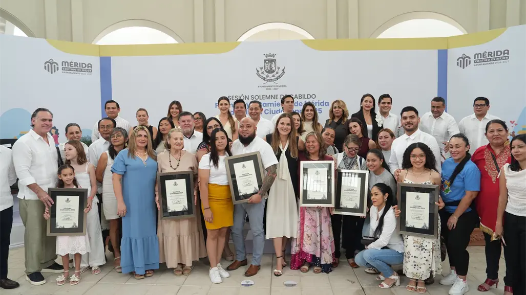 Mérida entrega el Premio a la Cultura Ciudadana 2025 a destacados ciudadanos