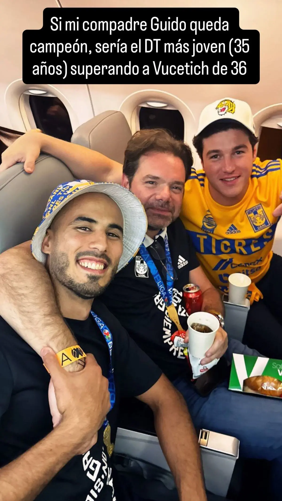 imagen recuadro Samuel García apoyando a Tigres. Foto: Instagram Samuel García.