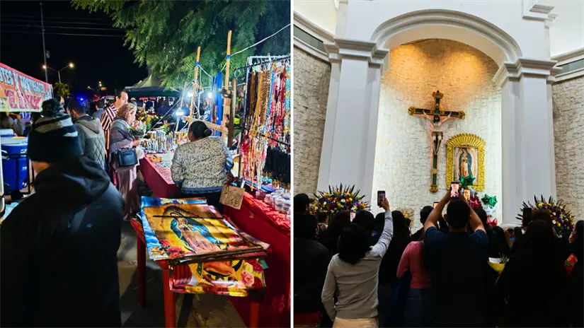 imagen recuadro Fieles se acercaron al altar para tomar fotografías y presentar ofrendas durante la jornada. Foto: Héctor Romero / POSTA Baja California Sur
