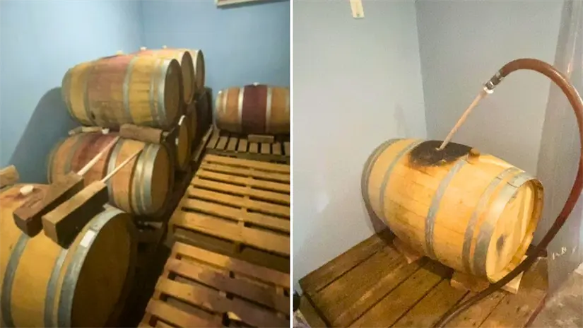 imagen recuadro Las barricas se mantienen en reposo durante meses para que el vino obtenga estructura, aromas y estabilidad. Foto: Cortesía Elias Medina