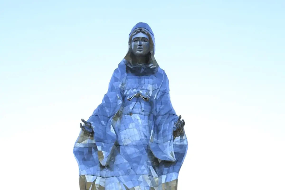 Todo listo para la inauguración de la Virgen de la Misericordia en Hidalgo, Tamaulipas. Foto: Gobierno de Tamaulipas