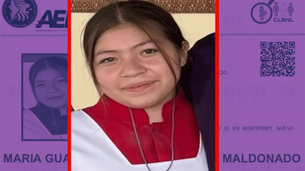 Buscan a la menor María Guadalupe Myriam Rivera Maldonado, desapareció en Monterrey