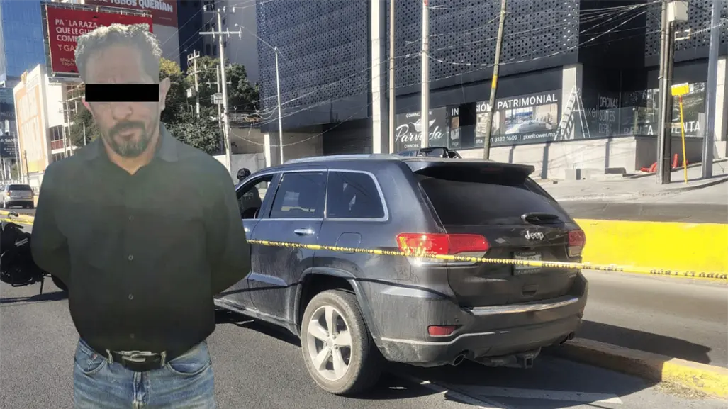 Detienen a hombre con camioneta robada en Monterrey