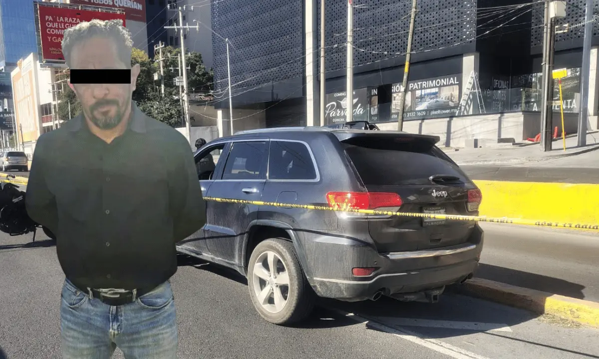 El sujeto quedó a disposición del Ministerio Público para el deslinde de responsabilidades.. Foto: Policía de Monterrey.
