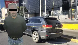 Detienen a hombre con camioneta robada en Monterrey