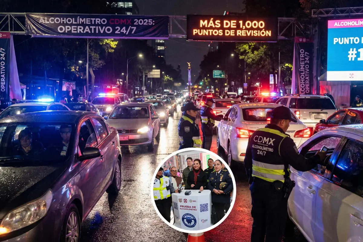 CDMX blinda el Guadalupe-Reyes: 1,130 puntos de alcoholímetro operarán día y noche. Foto: IA | Canva