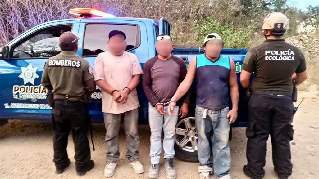 Policía Ecológica de Kanasín detiene a 3 por tirar basura en la vía pública