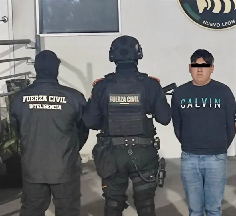 imagen recuadro Sujeto detenido. Foto: Fuerza Civil.