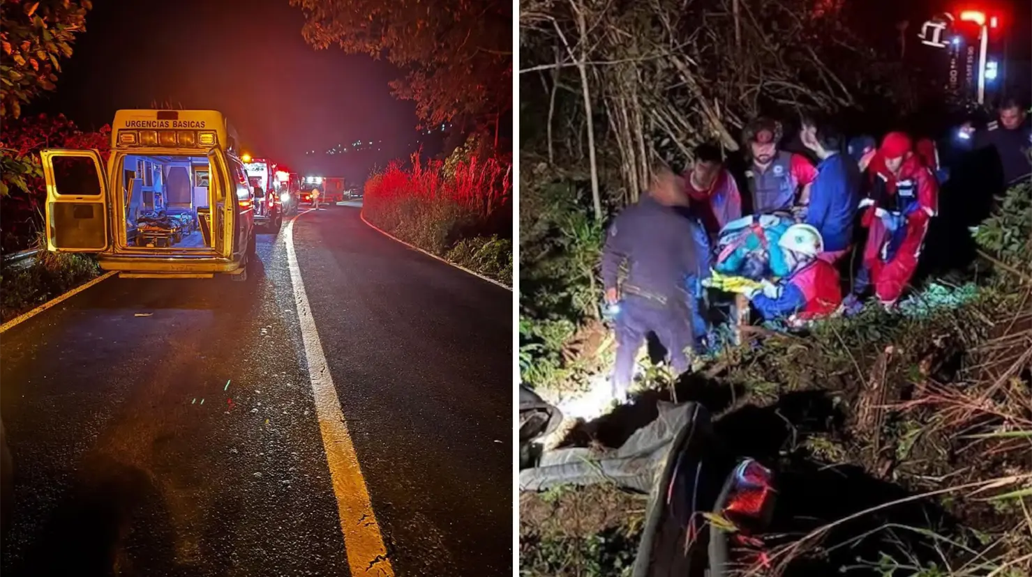 Choque en Tlanchinol, Hidalgo, deja 5 muertos y 20 heridos. Foto: Facebook | Caos en la Huasteca.com.