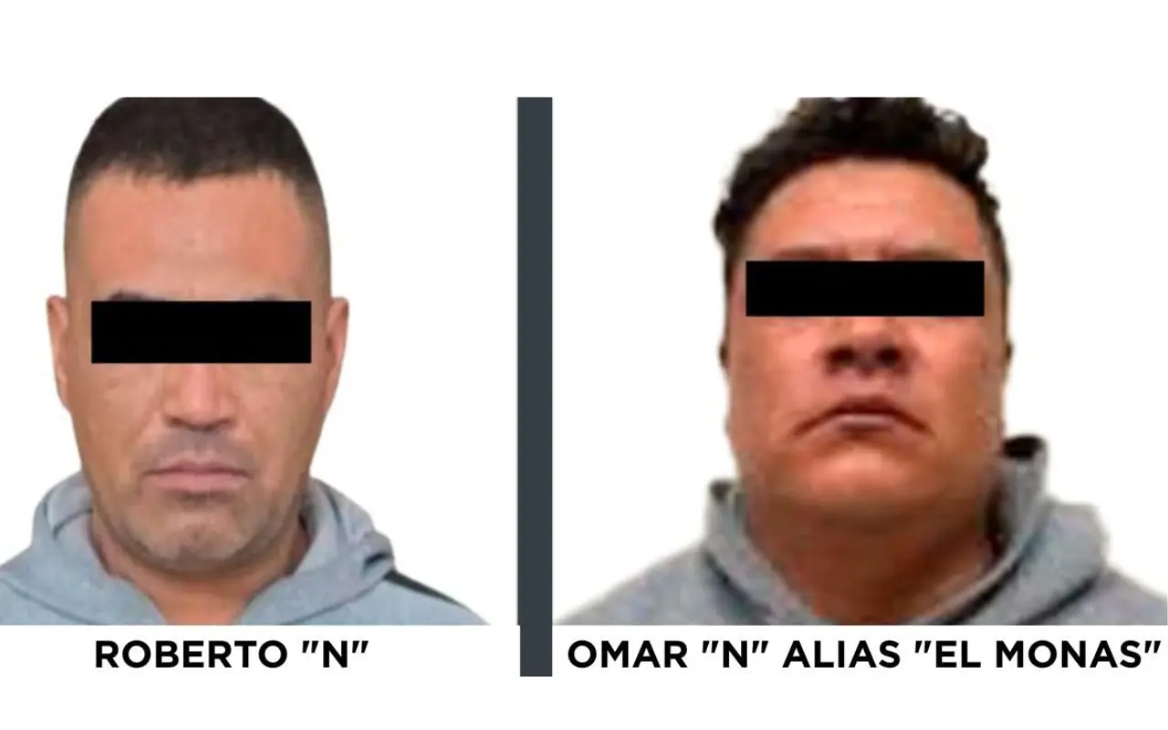 Omar “N”, alias “El Monas” y Roberto “N”, alias “El Grillo”, fueron vinculados a proceso por homicidio calificado. Foto: Especial