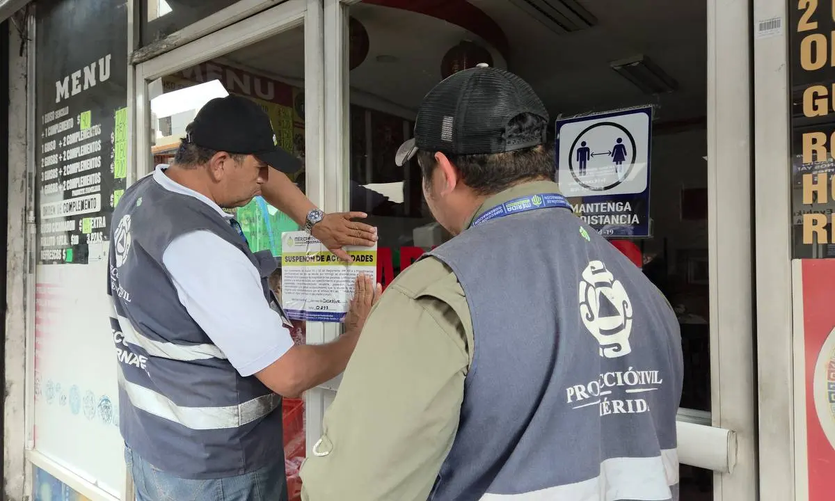 El restaurante suspendido en Mérida se dedicaba a la venta de comida china Foto: Protección Civil Mérida