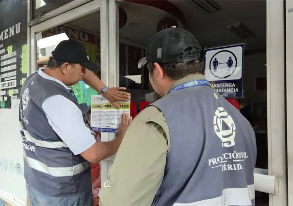 Cierran restaurante en el Centro de M&eacute;rida y otros dos negocios por incumplir normas de seguridad
