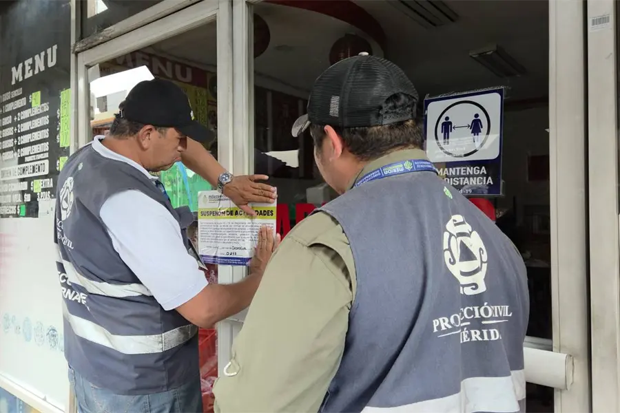 Cierran restaurante en el Centro de Mérida y otros dos negocios por incumplir normas de seguridad