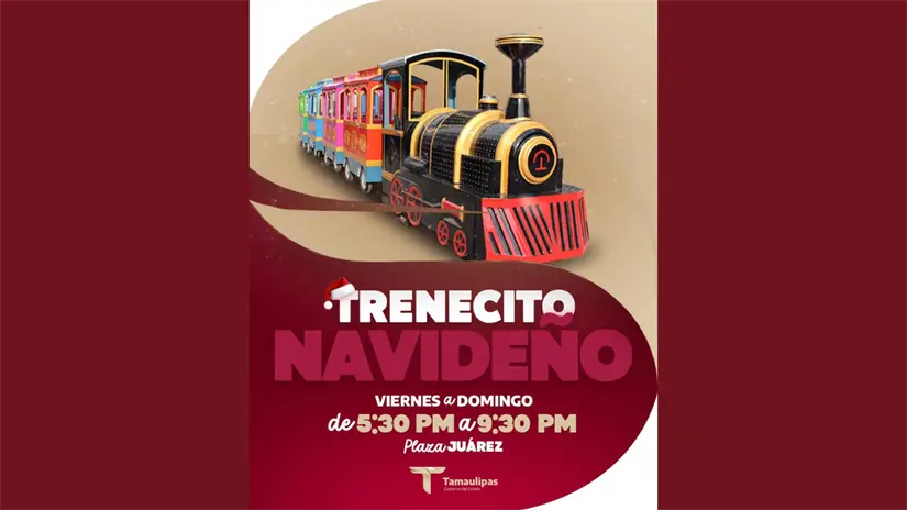imagen recuadro Horario del Trenecito Navideño para que disfrutes en fin de semana | Foto: FB Gobierno del Estado de Tamaulipas