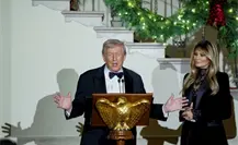 Captan la mano de Donald Trump cubierta con maquillaje y desata preocupación por su salud | VIDEO Captan la mano de Donald Trump cubierta con maquillaje y desata preocupación por su salud | VIDEO