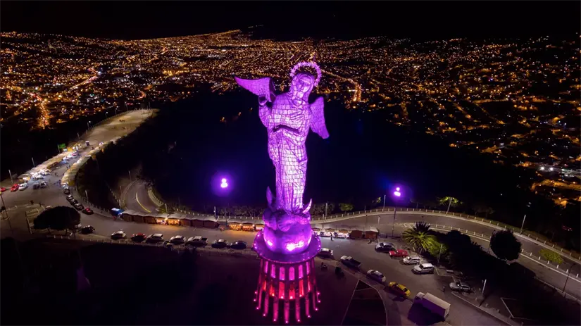 imagen recuadro Virgen del Panecillo en Quito, Ecuador. FOTO | www.turismo.ecuador.live