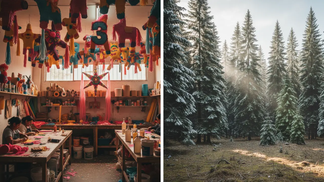 Imagen de ejemplo de taller de piñatas y árboles de Navidad naturales en CDMX por navidad sustentable, talleres de piñatas y cuidado de orquídeas gratis. | Gemini IA